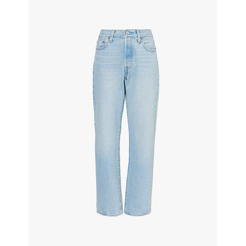  Levis 501 '90s five pocket straight-leg mid-rise denim jeans