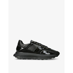 Kurt Geiger London Gaspar crocodile-embossed leather low-top trainers