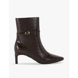 Carvela Impress strap-embellished heeled faux-leather ankle boots