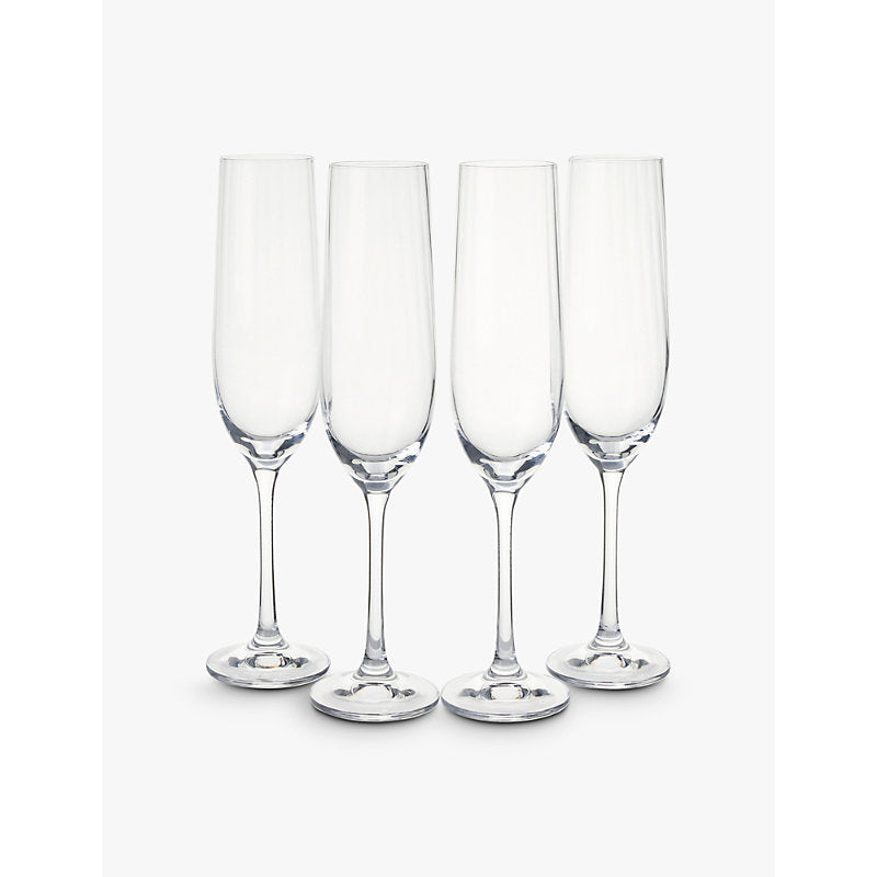 The White Company Pimlico crystal-glass Champagne flutes set of four