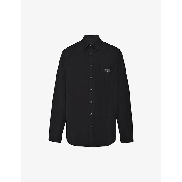 Prada Classic-collar oversized-fit cotton shirt