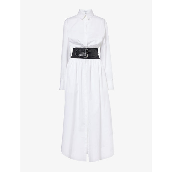 Alaia Belted cotton maxi dress | ALAIA