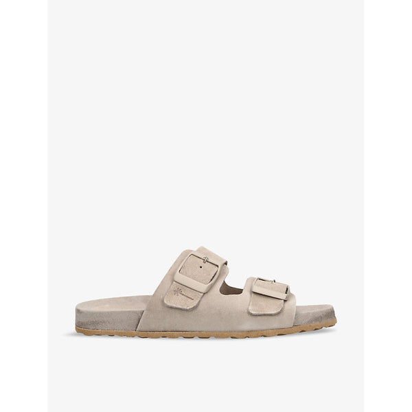  Manebi Traveler Nordic double-buckle suede sandals