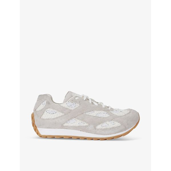  Bottega Veneta Orbit tonal-panel net-covered low-top trainers