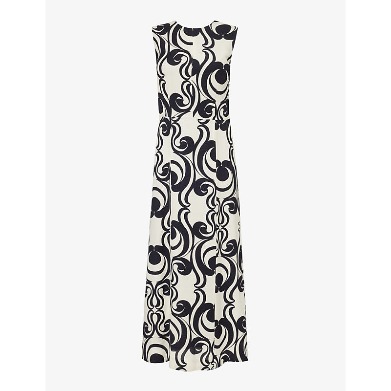 Dries Van Noten Dimia swirl-print woven maxi dress | DRIES VAN NOTEN