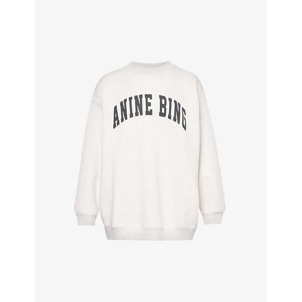  Anine Bing Tyler logo-print cotton-blend sweatshirt