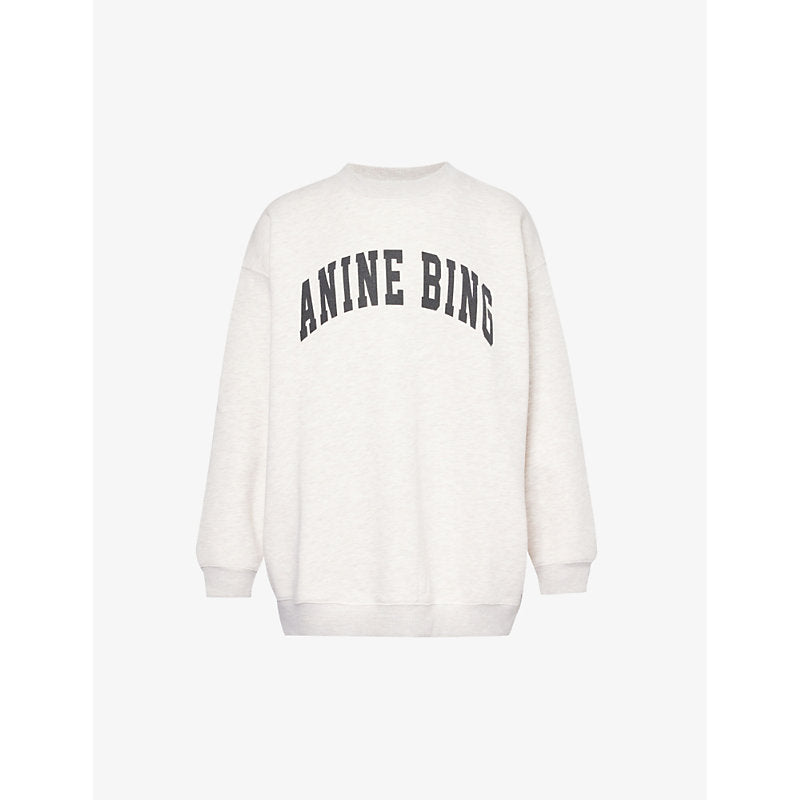  Anine Bing Tyler logo-print cotton-blend sweatshirt