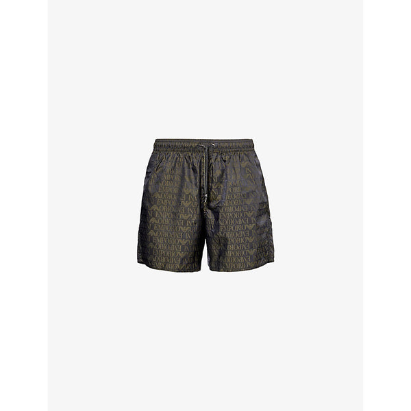  Emporio Armani Boxer logo-print swim shorts