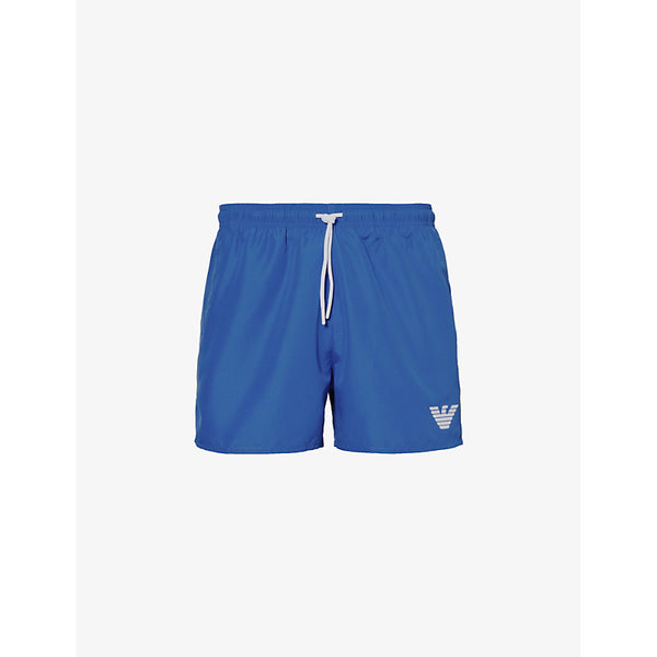  Emporio Armani Brand-embroidered drawstring swim shorts