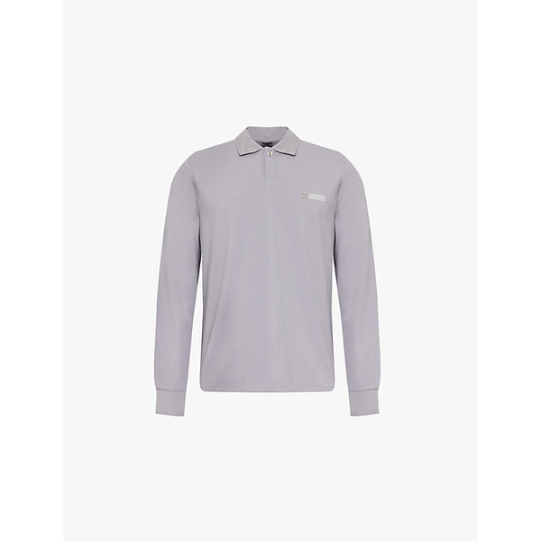  Ps By Paul Smith Tilt long-sleeved cotton-piqué polo shirt