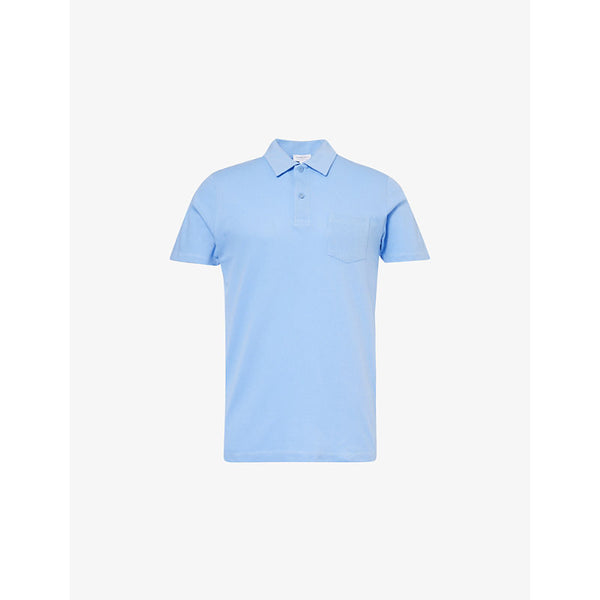  Sunspel Riviera patch-pocket short-sleeve cotton polo shirt