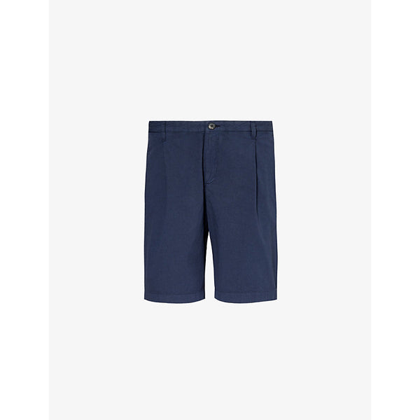  Sunspel Pleated-front regular-fit cotton-blend shorts