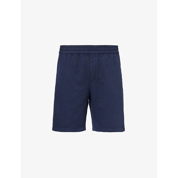  Sunspel Elasticated-waist relaxed-fit cotton and linen-blend shorts