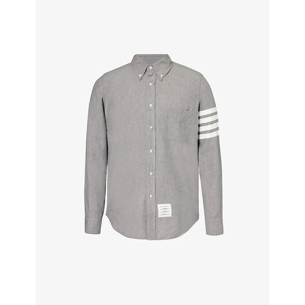 Thom Browne Four-bar regular-fit cotton-poplin shirt