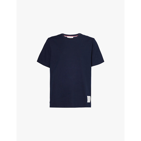  Thom Browne Relaxed-fit brand-patch cotton-jersey T-shirt