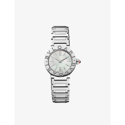 BBL23WSS BVLGARI BVLGARI stainless-steel and 0.196ct brilliant-cut diamond quartz watch