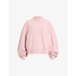  Allsaints Dana gathered-sleeve high-rise organic-cotton sweatshirt