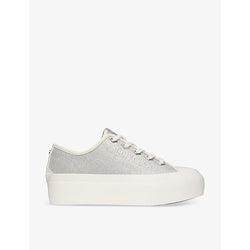 Jimmy Choo Palma Maxi logo-embroidered cotton low-top trainers