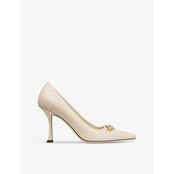 Jimmy Choo Ryker 90 crystal-embellished leather heeled courts | Jimmy Choo