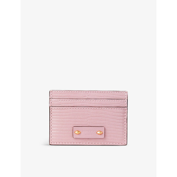 Jimmy Choo Umika croc-embossed leather card holder