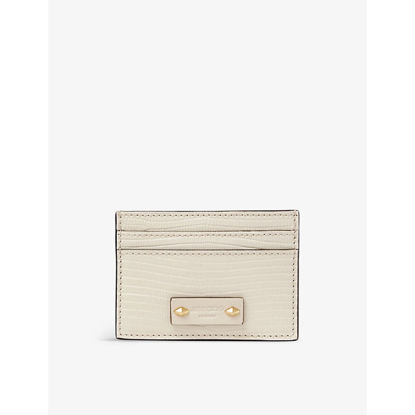  Jimmy Choo Umika croc-embossed leather cardholder