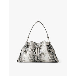  Jimmy Choo Cinch snakeskin-embossed leather shoulder bag