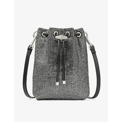  Jimmy Choo Cinch Mini crystal-embellished satin cross-body bag