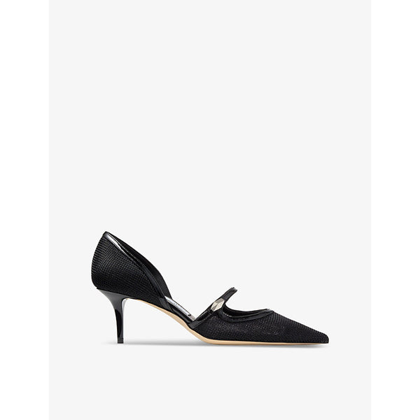 Jimmy Choo Carolyn 60 mesh and patent-leather courts