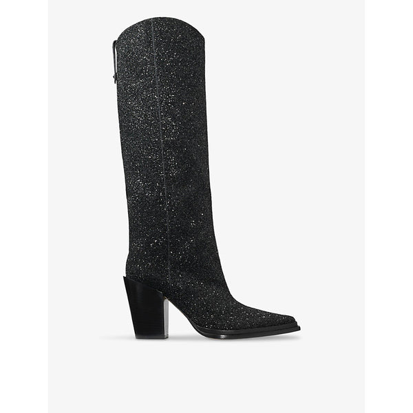 Jimmy Choo Cece 80 glittered heeled knee-high boots