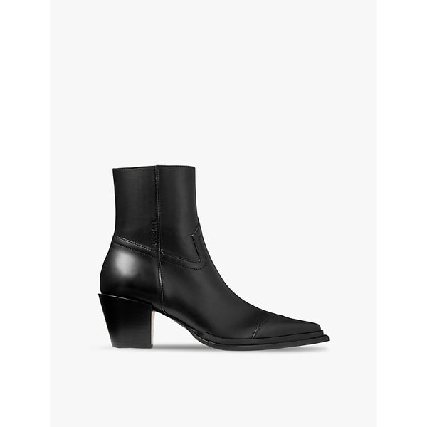  Jimmy Choo Cece 60 leather heeled ankle boots