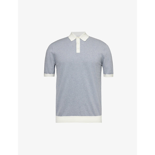  Arne Contrast-trim relaxed-fit cotton-knit polo shirt