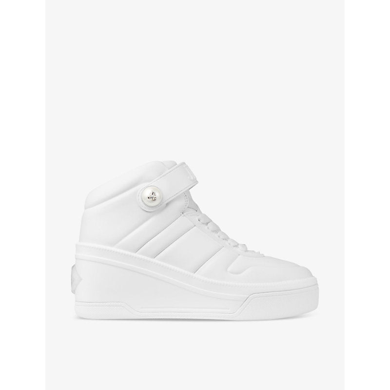 Jimmy Choo Del Mar logo-embellished leather high-top trainers