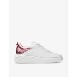 Jimmy Choo Diamond Maxi brand-embellished leather low-top trainers