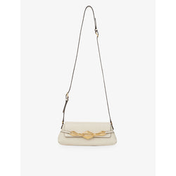  Jimmy Choo Diamond croc-embossed mini leather shoulder bag