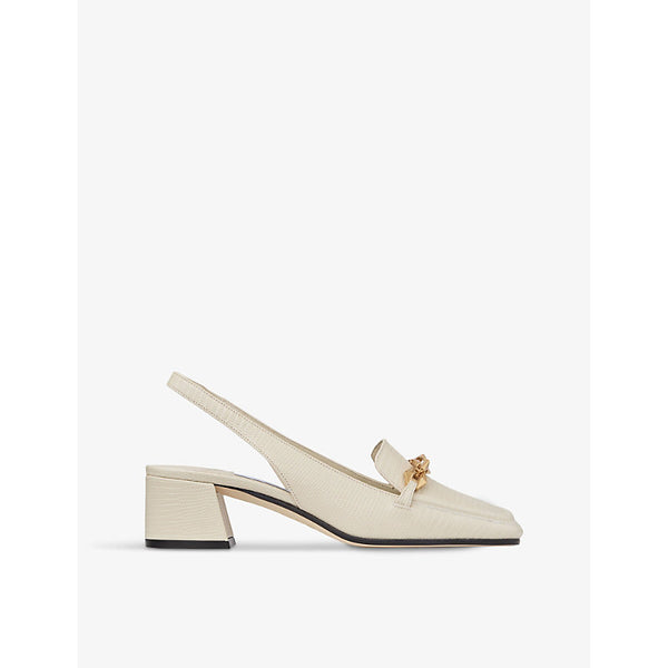 Jimmy Choo Diamond Tilda slingback leather heeled loafers | Jimmy Choo