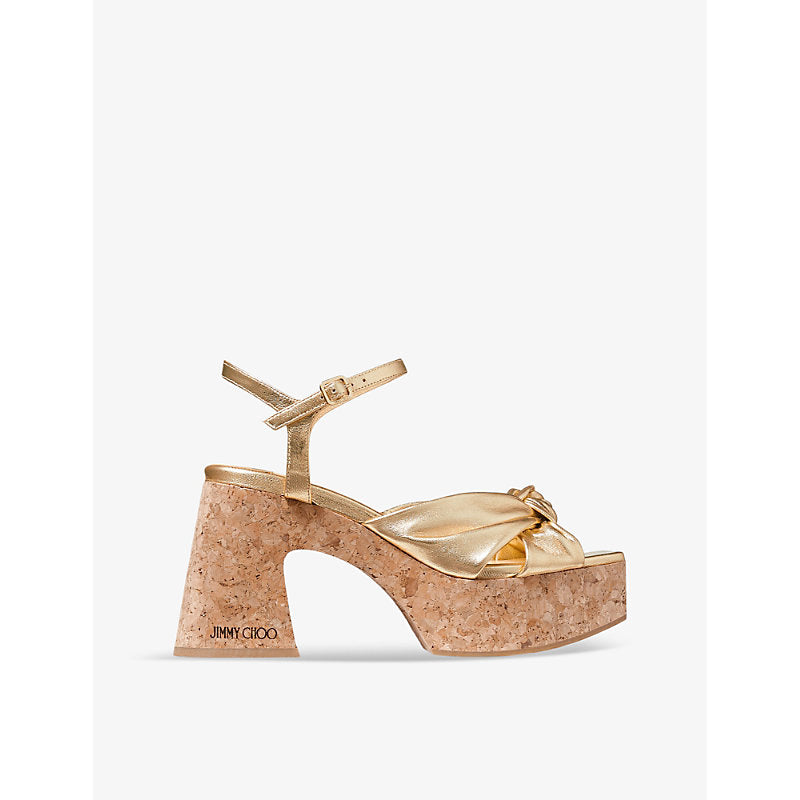 Jimmy Choo Heloise 95 leather platform sandals | JIMMY CHOO