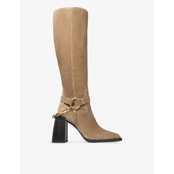 Jimmy Choo Isabelle block-heel suede knee-high boots