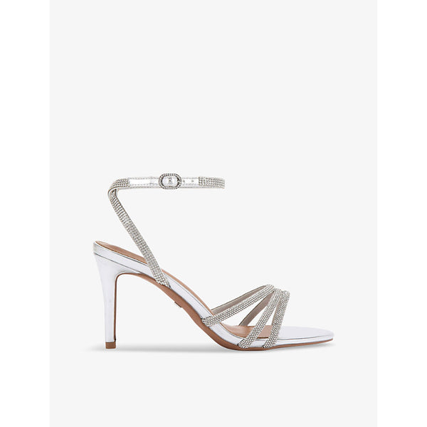 Kg Kurt Geiger Fancy rhinestone-embellished faux-leather heeled sandals | Kg Kurt Geiger