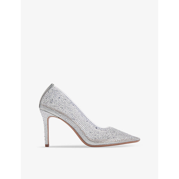 Womens Carvela Lovebird crystal-embellished PVC courts