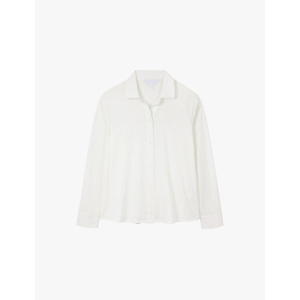  The White Company Long-sleeve relaxed-fit organic cotton-jersey shirt