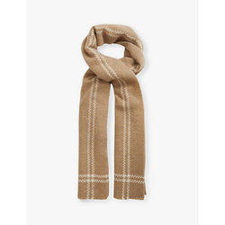  Reiss Liana checked wool and cashmere scarf