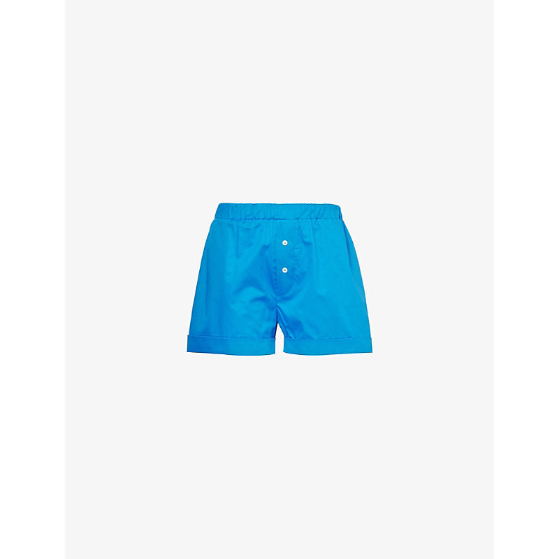  Woera Boxer elasticated-waist relaxed-fit cotton shorts