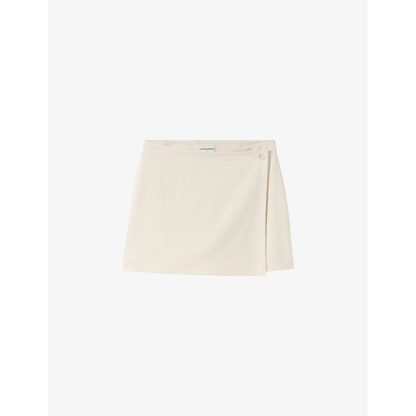  Claudie Pierlot Straight-cut flared stretch-woven skort