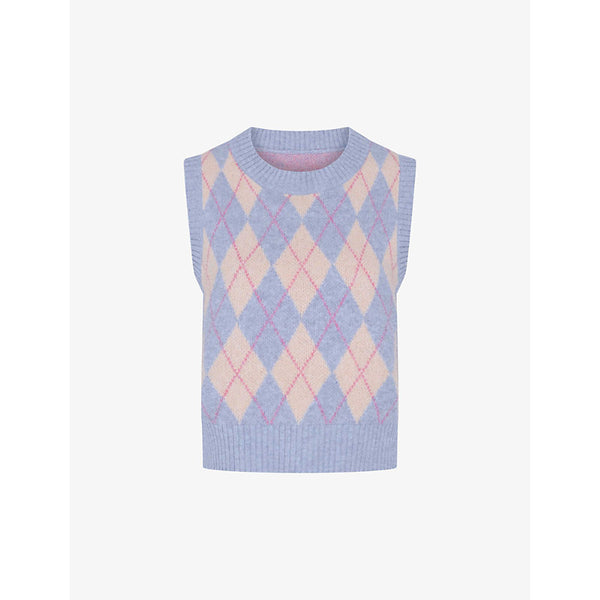  Omnes Bobbi argyle-patterned recycled-polyester blend vest