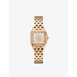 CRWJPN0039 Panthère de Cartier small 18ct rose-gold and 0.23ct brilliant-cut diamond quartz watch