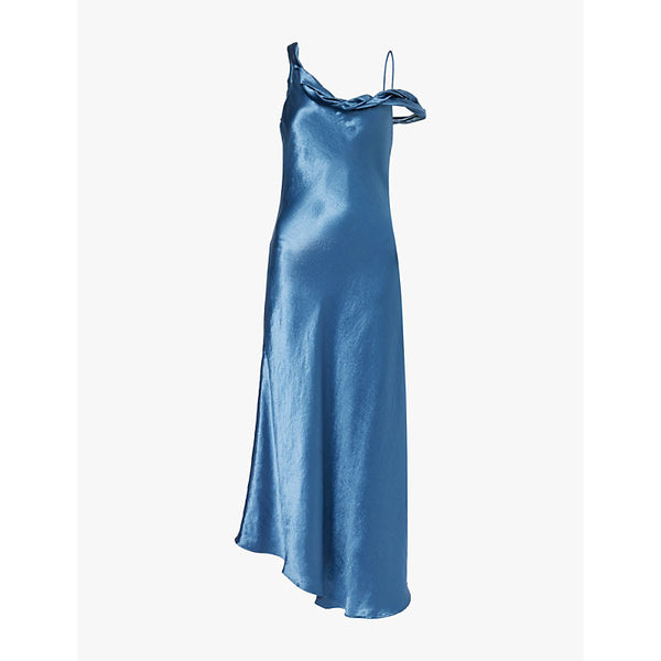 Camilla And Marc Glacier asymmetric-neck satin maxi dress | CAMILLA AND MARC