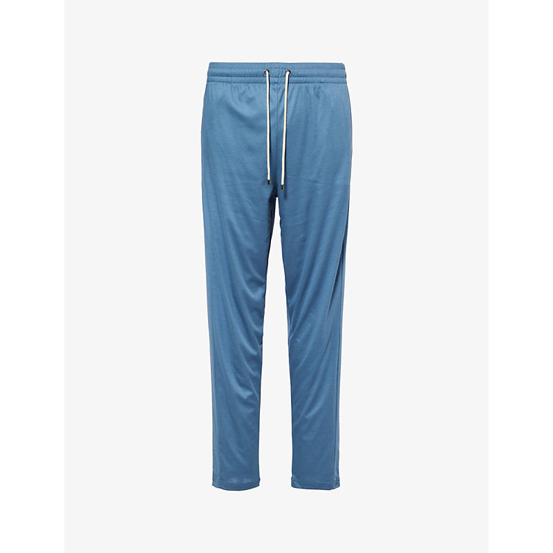  Zimmerli High-rise tapered-leg cotton-jersey pyjama bottoms