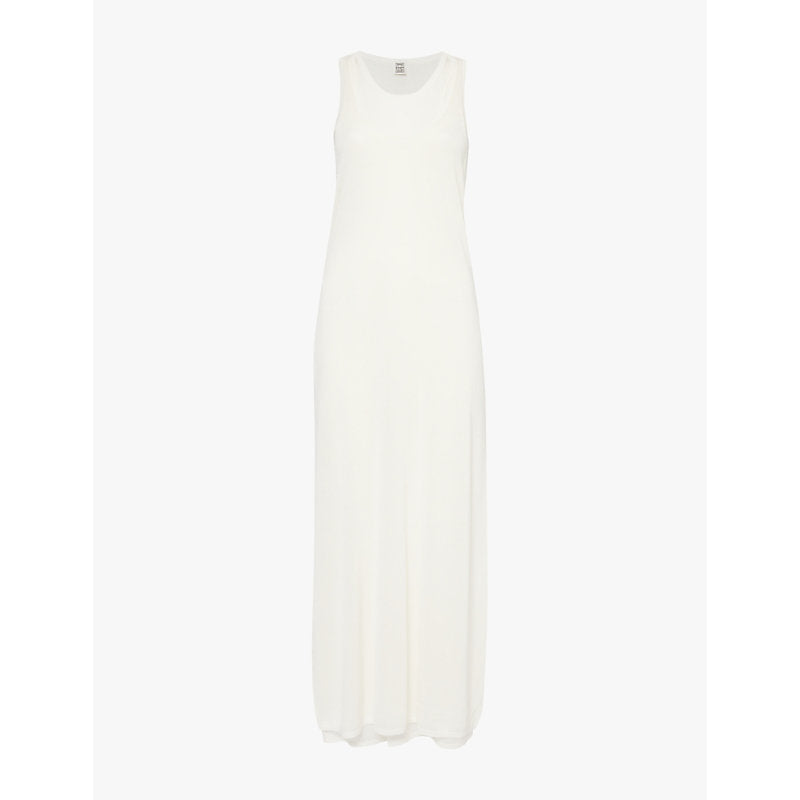 Toteme Sleeveless double-layer knitted midi dress | TOTEME