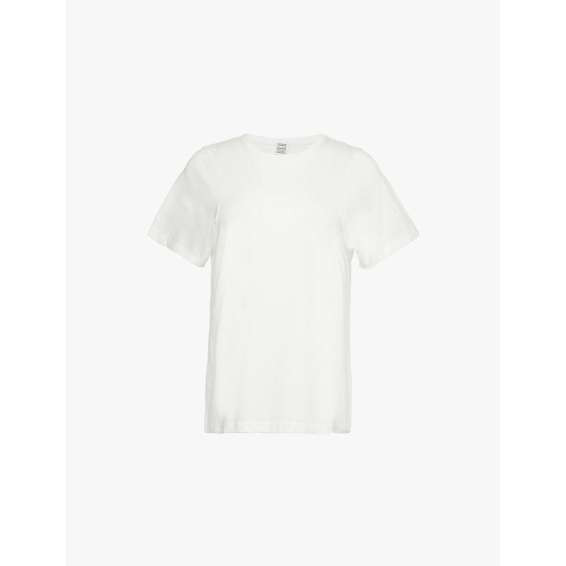  Toteme Curved Seam round neckline cotton-jersey T-shirt