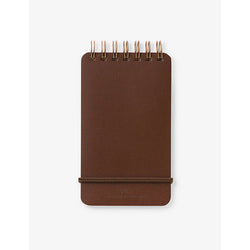 Midori Ring Memo grained-leather paper notepad